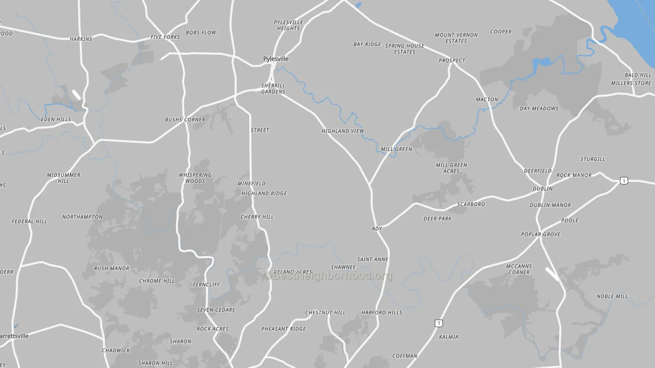 Transit Grade map of Street, MD