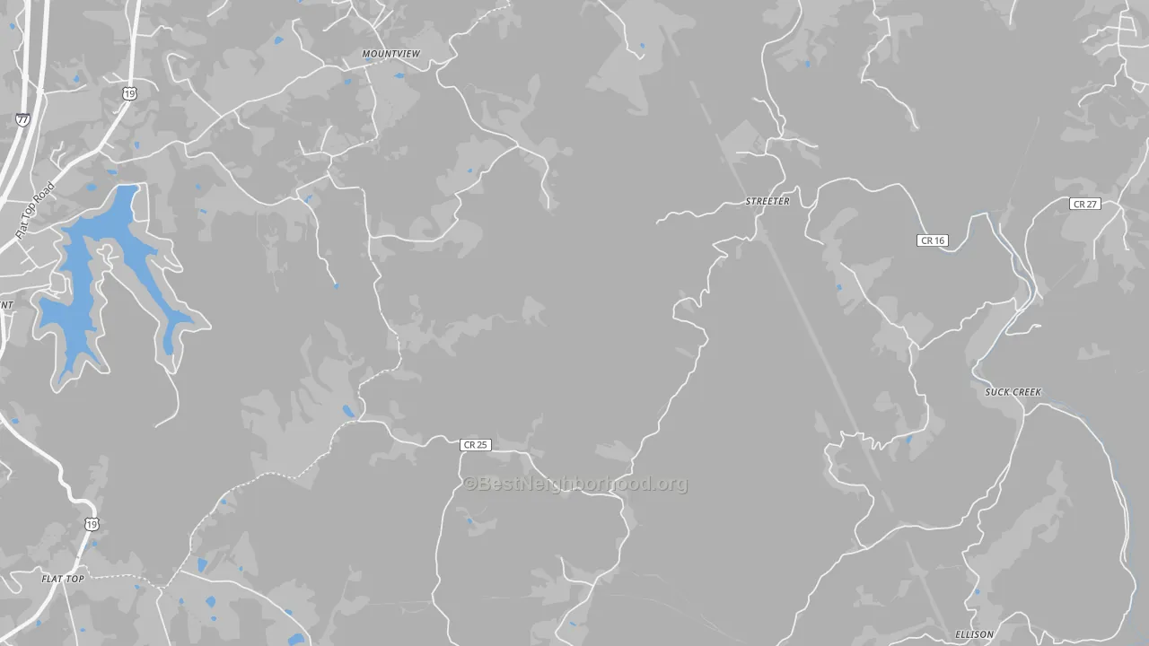 Transit Grade map of Streeter, WV