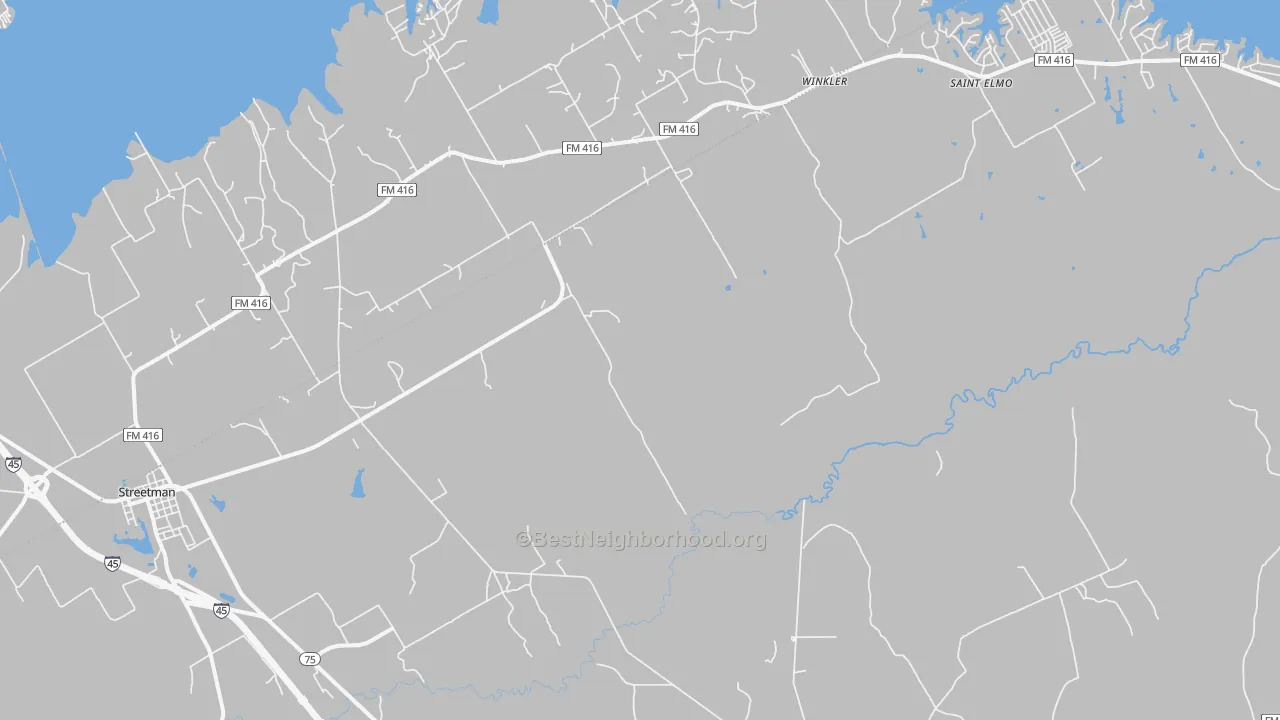 Transit Grade map of Streetman, TX