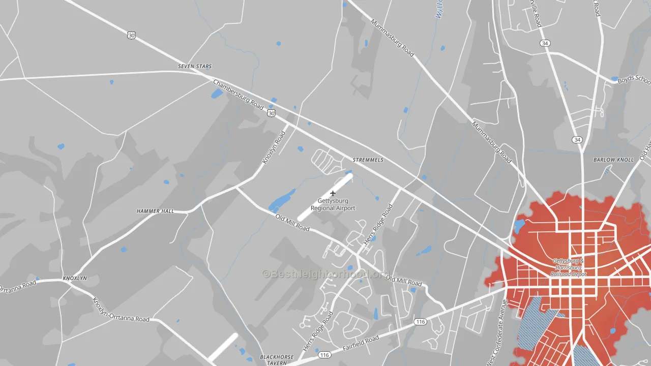 Transit Grade map of Stremmels, PA