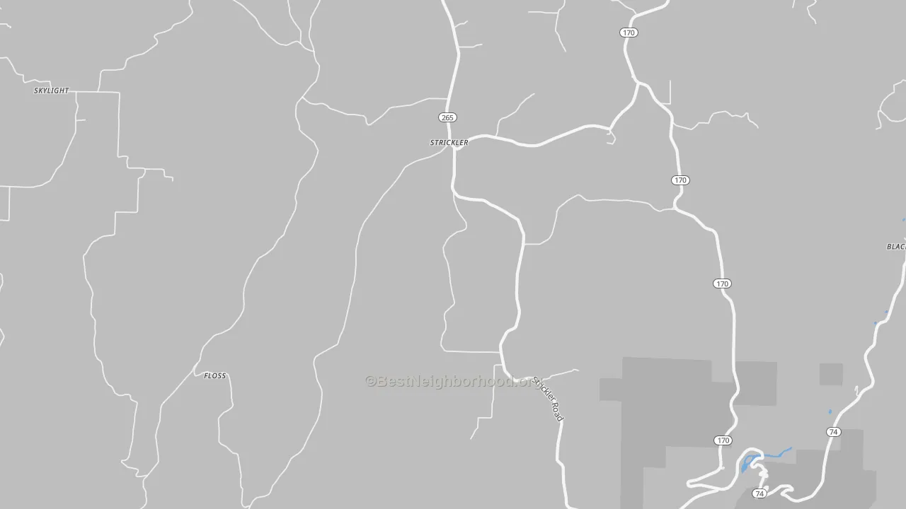 Transit Grade map of Strickler, AR