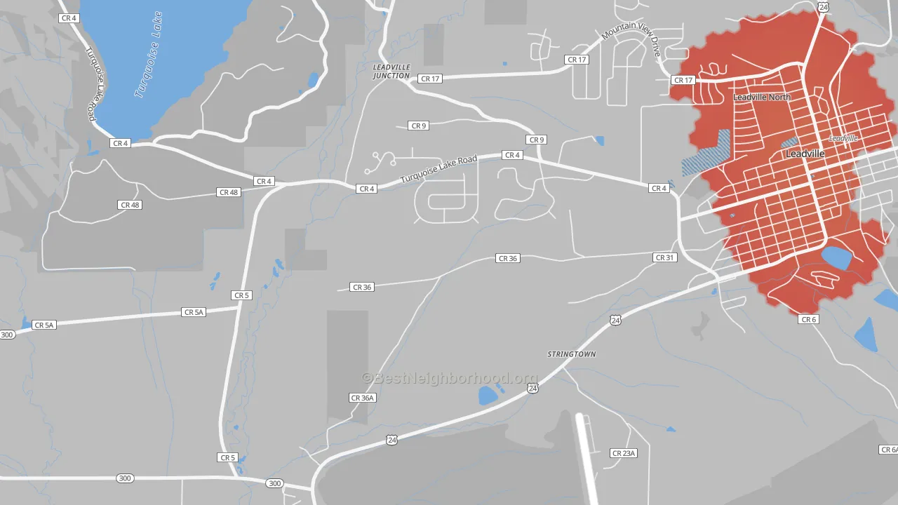 Transit Grade map of Stringtown, CO