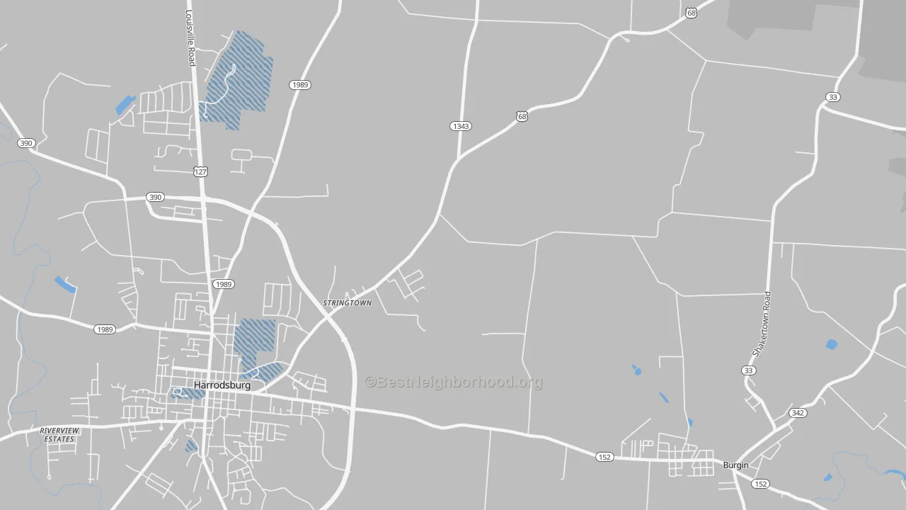 Transit Grade map of Stringtown, KY