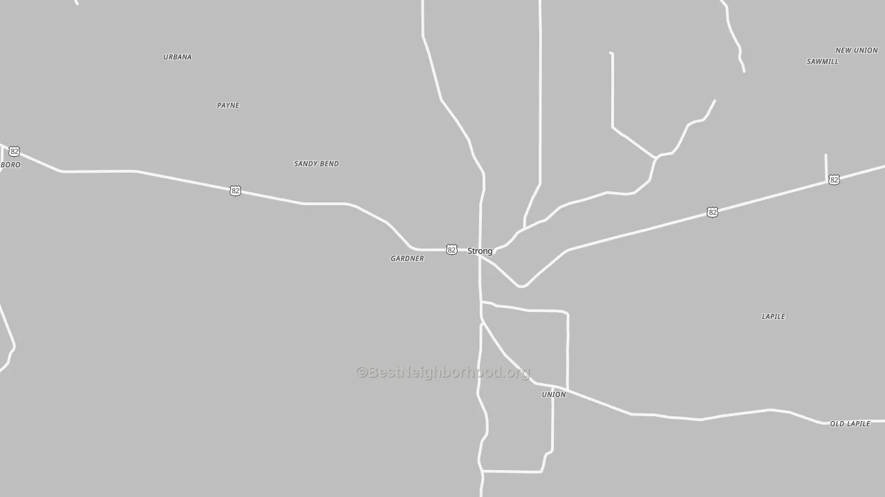 Transit Grade map of Strong, AR