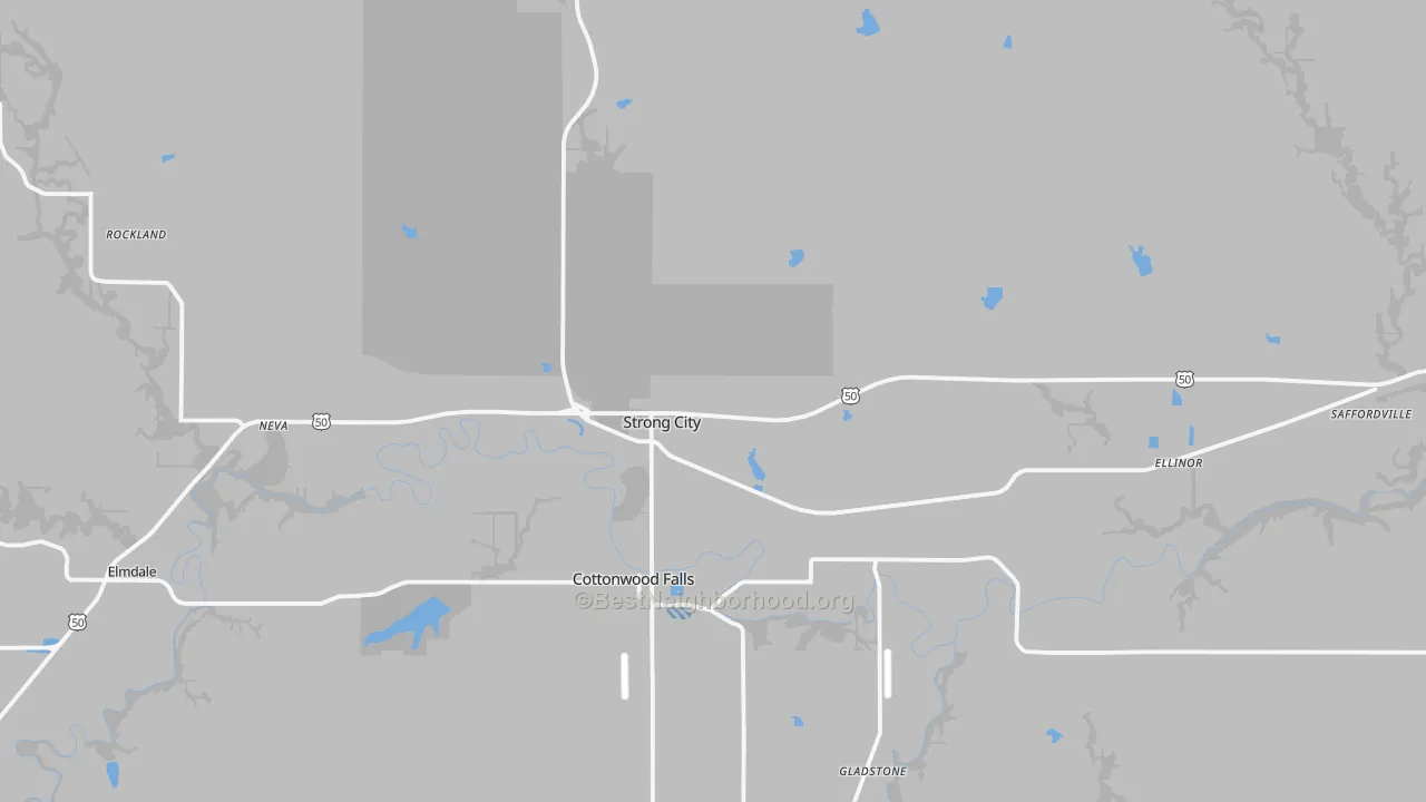 Transit Grade map of Strong City, KS