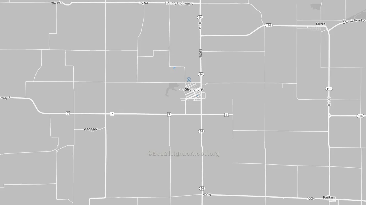 Transit Grade map of Stronghurst, IL