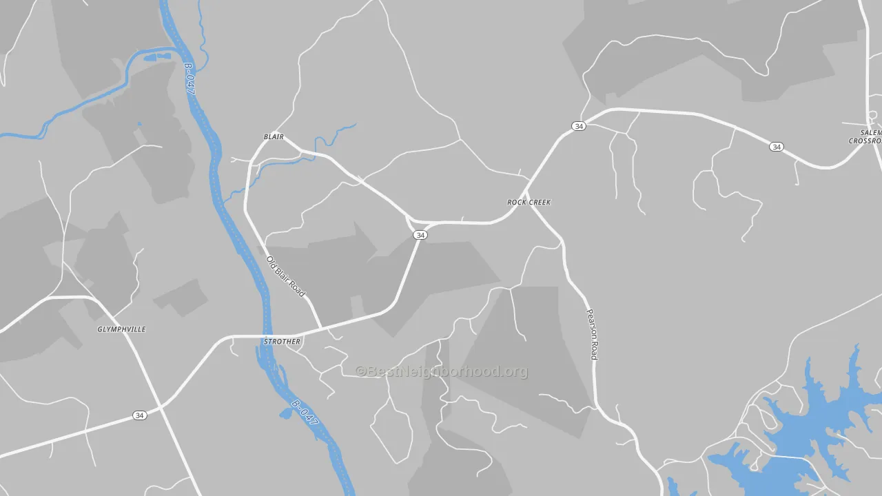 Transit Grade map of Strother, SC