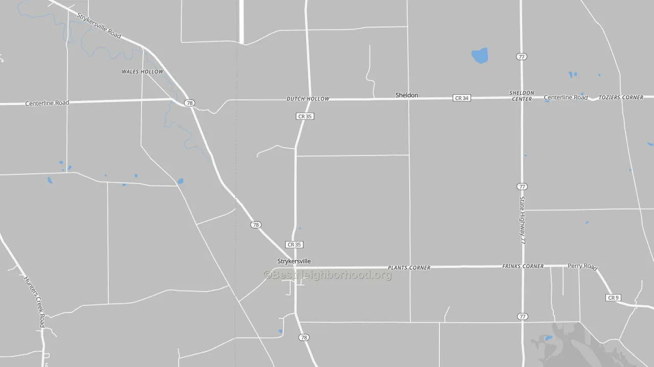 Transit Grade map of Strykersville, NY