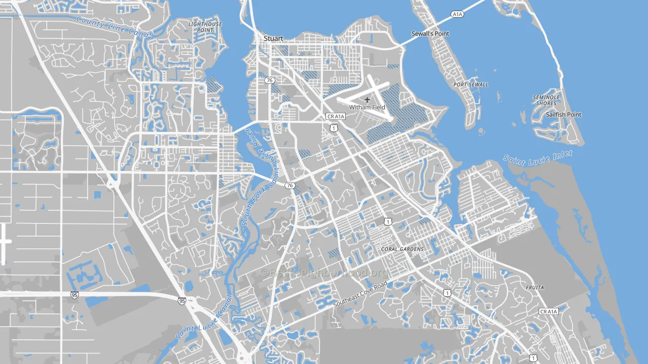 Transit Grade map of Stuart, FL