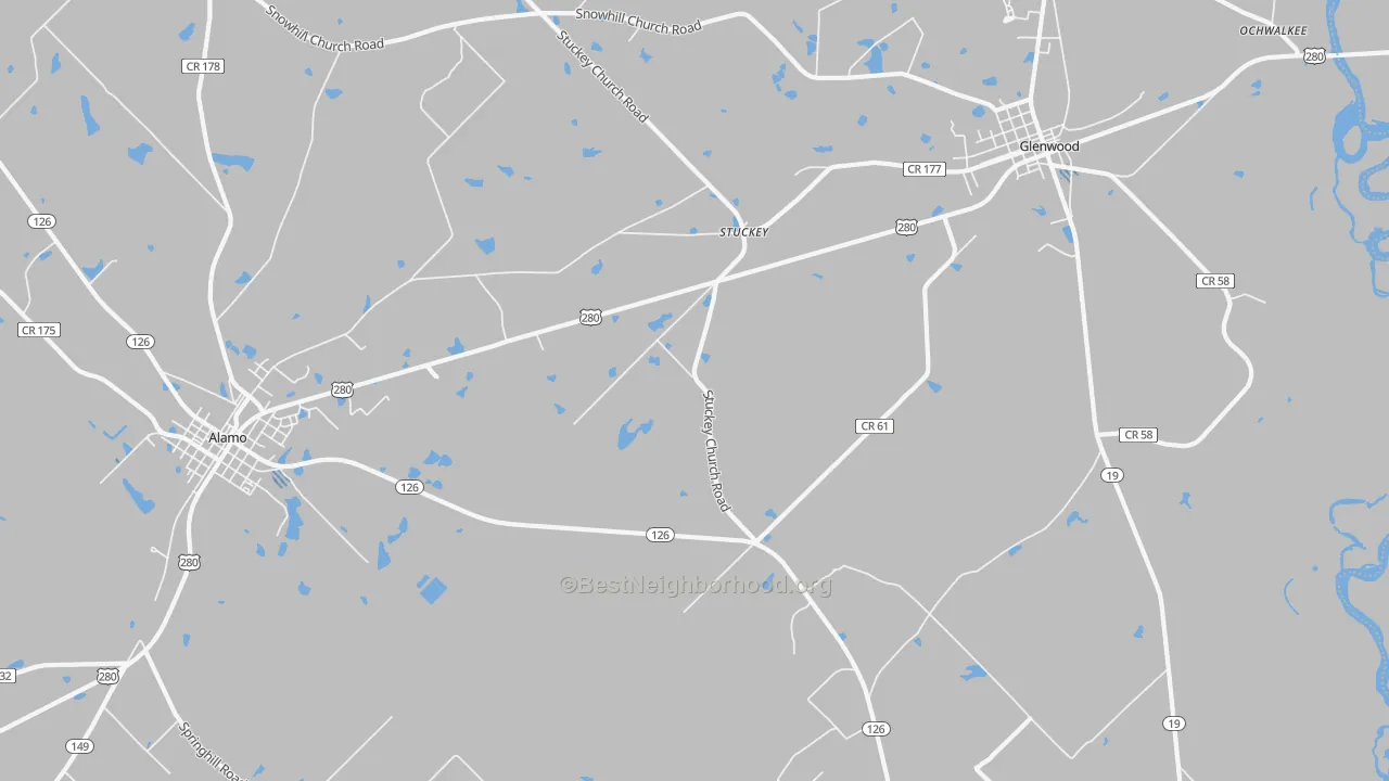 Transit Grade map of Stuckey, GA