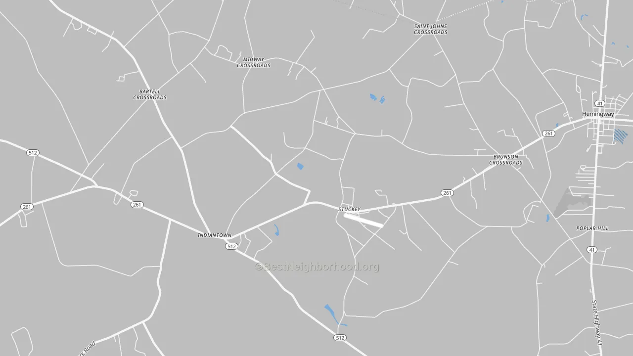 Transit Grade map of Stuckey, SC