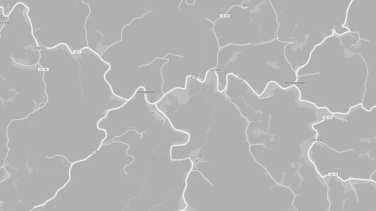 Transit Grade map of Stumptown, WV