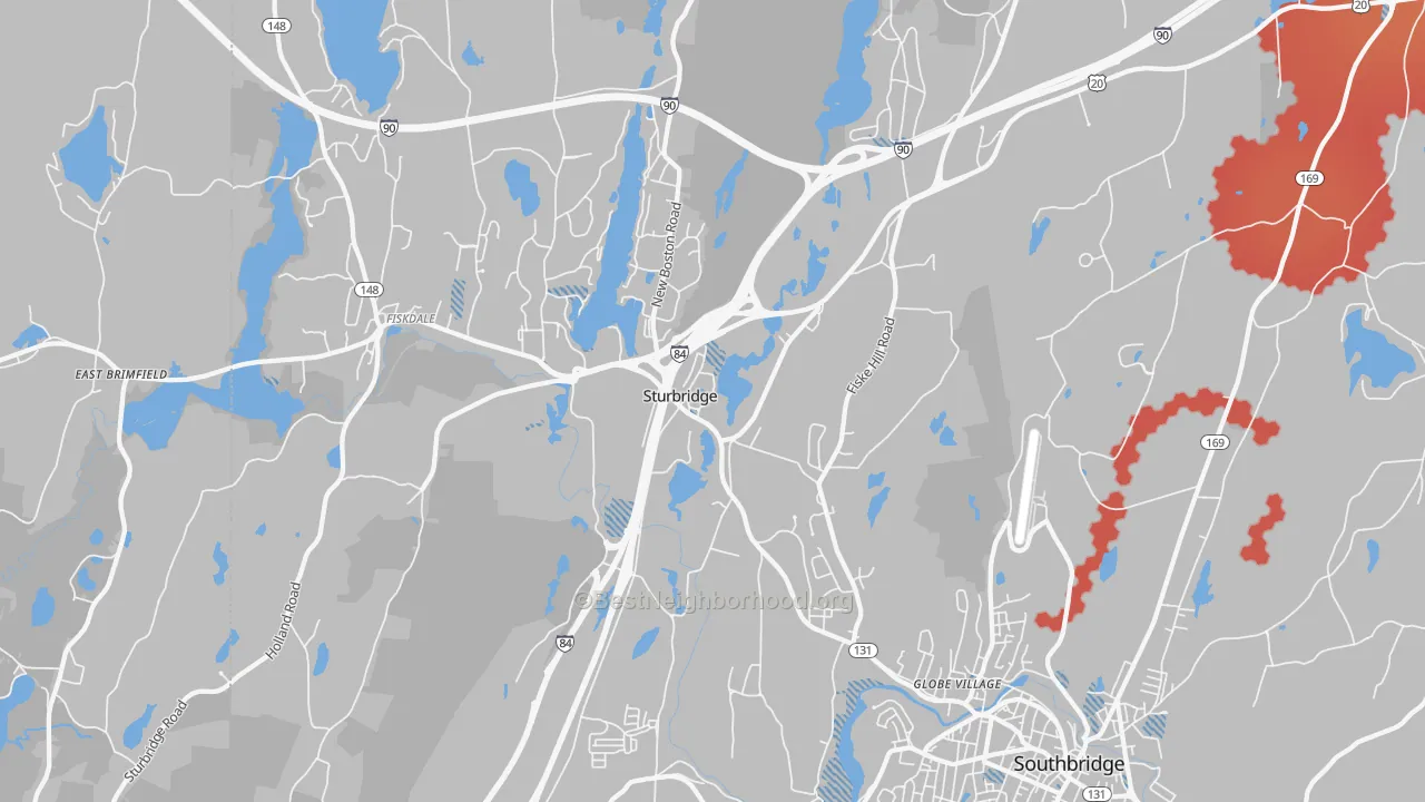 Transit Grade map of Sturbridge, MA