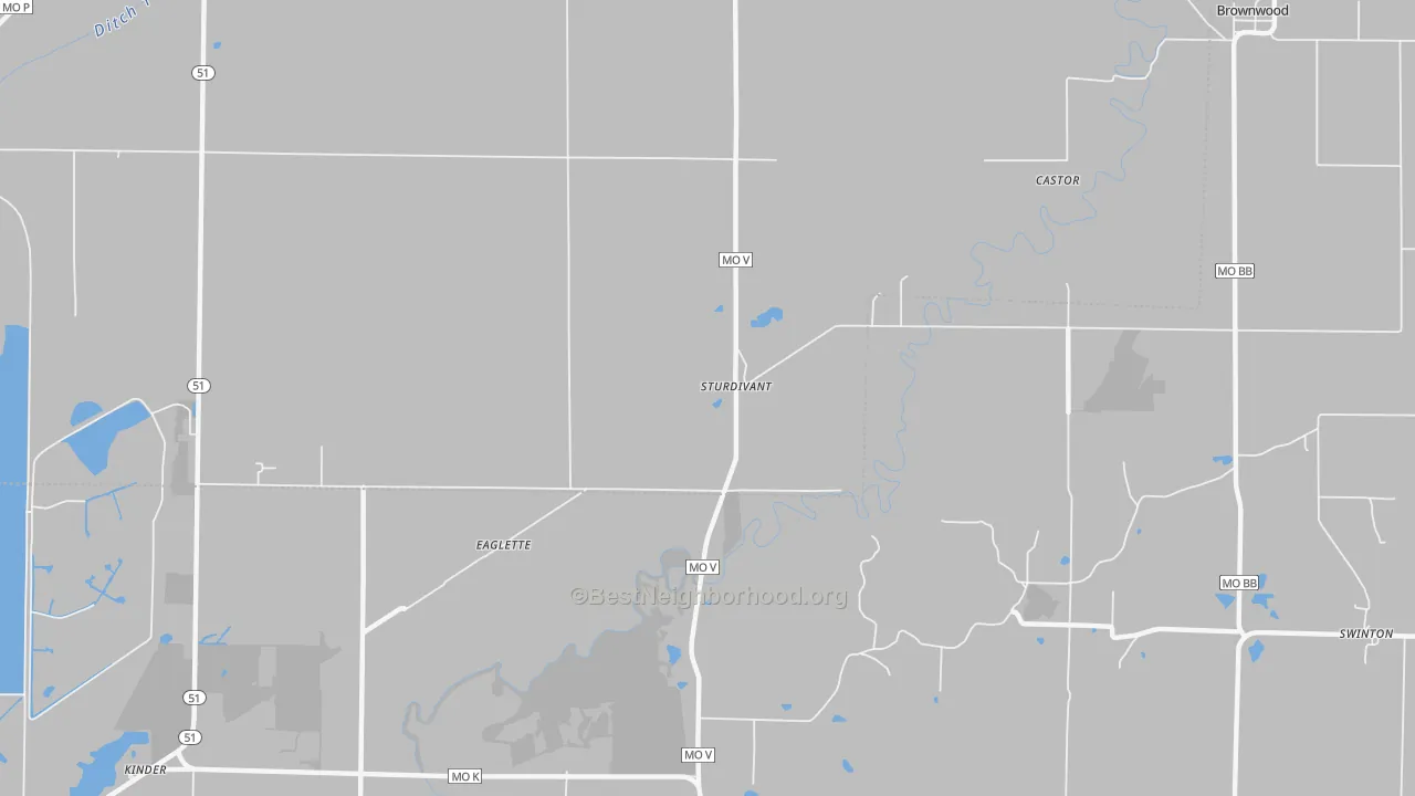 Transit Grade map of Sturdivant, MO