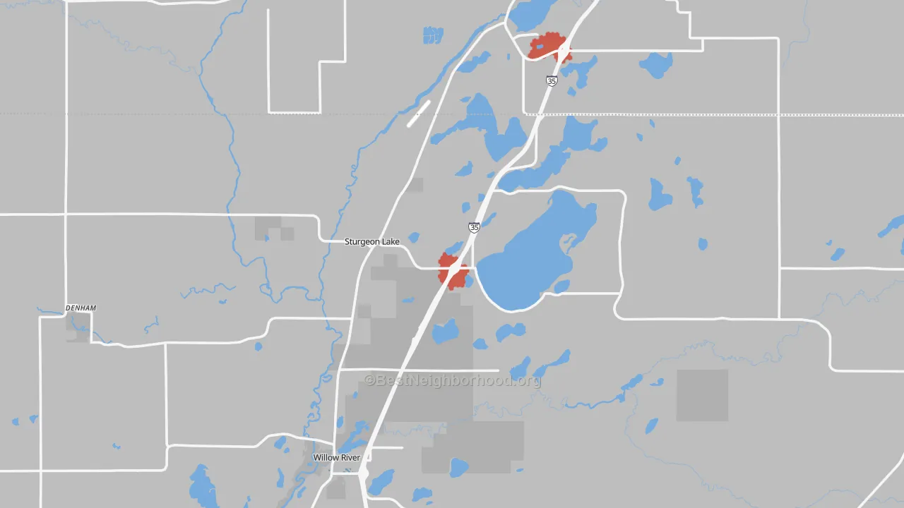 Transit Grade map of Sturgeon Lake, MN