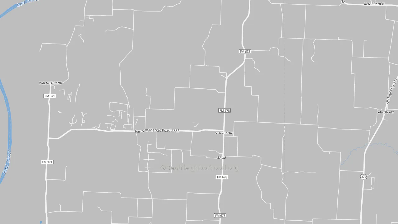 Transit Grade map of Sturgeon, TX