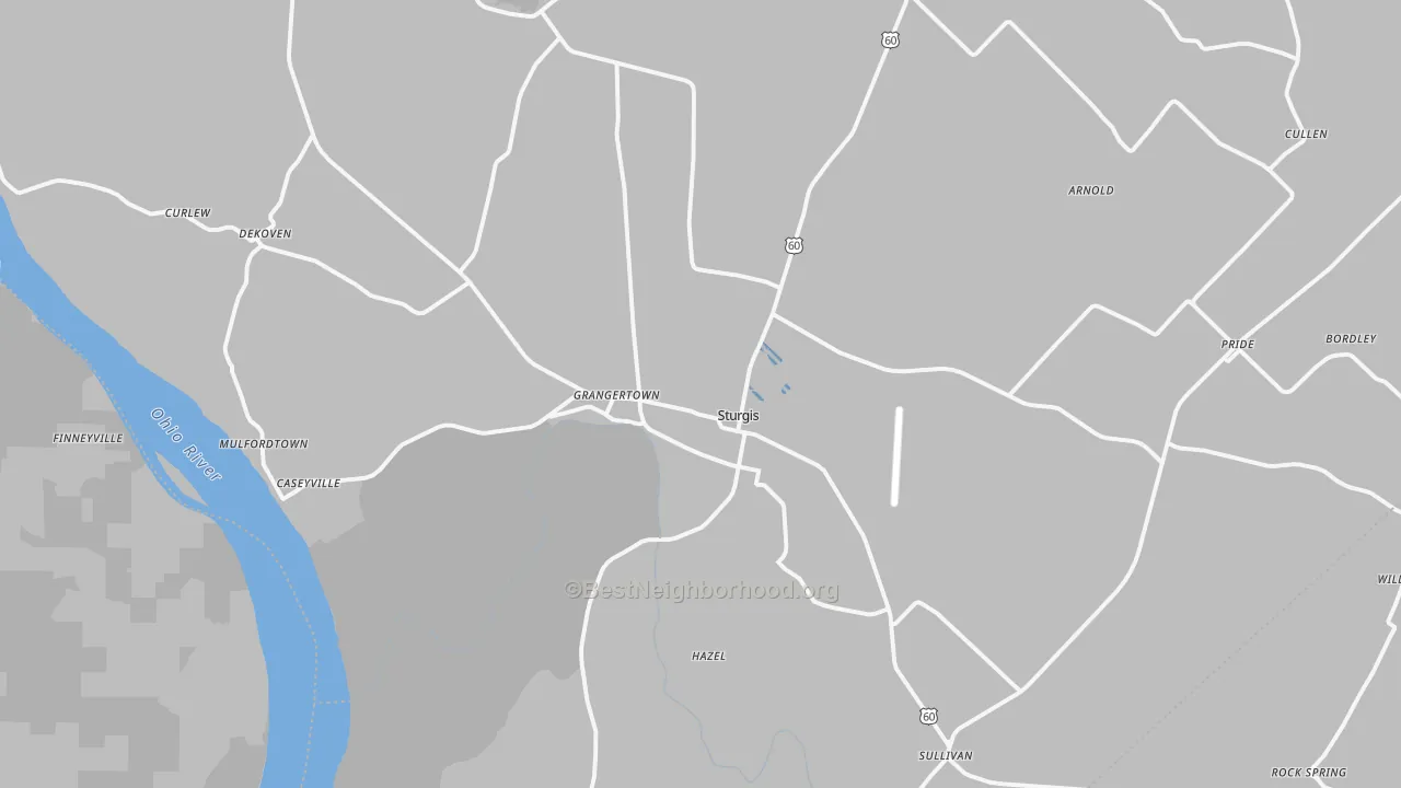 Transit Grade map of Sturgis, KY