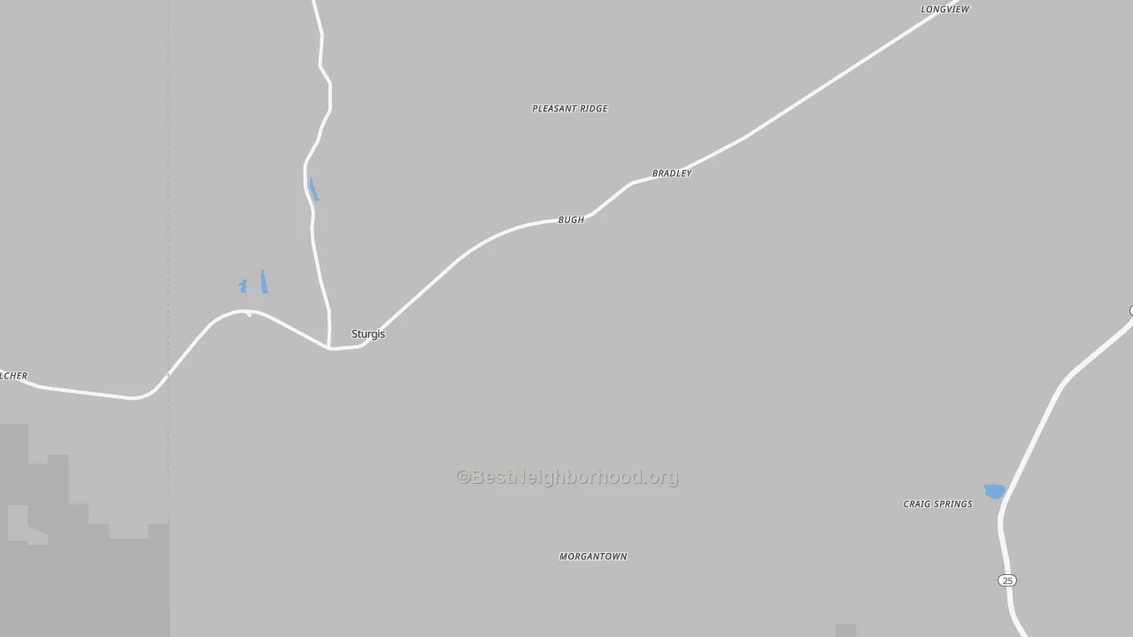 Transit Grade map of Sturgis, MS