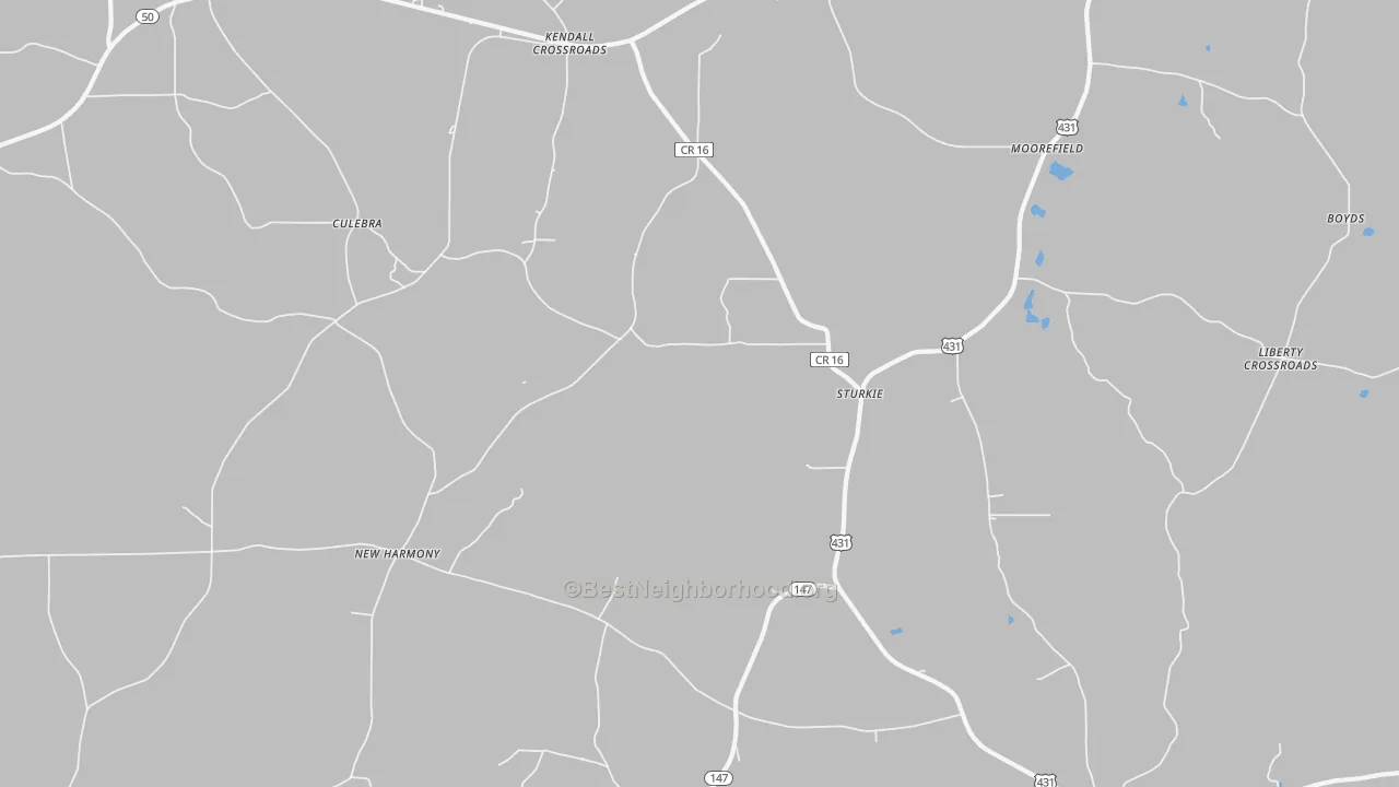 Transit Grade map of Sturkie, AL