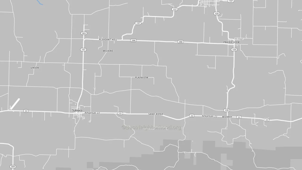 Transit Grade map of Subiaco, AR
