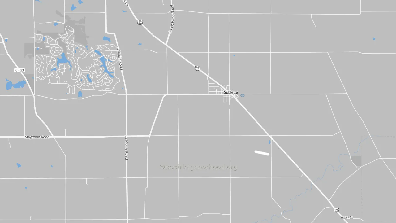 Transit Grade map of Sublette, IL