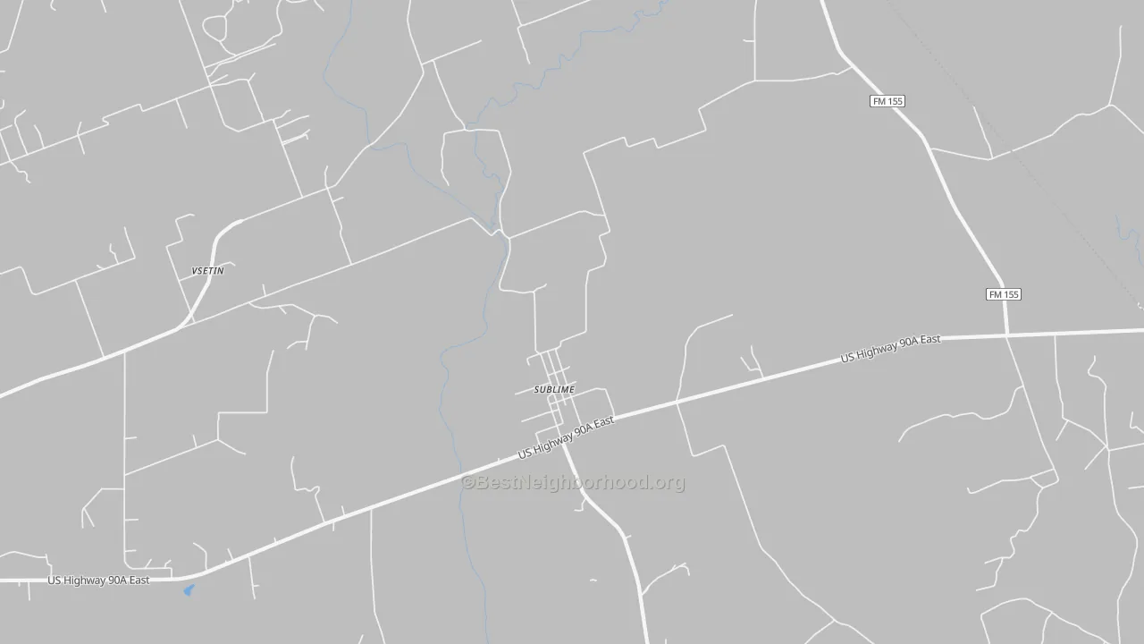 Transit Grade map of Sublime, TX