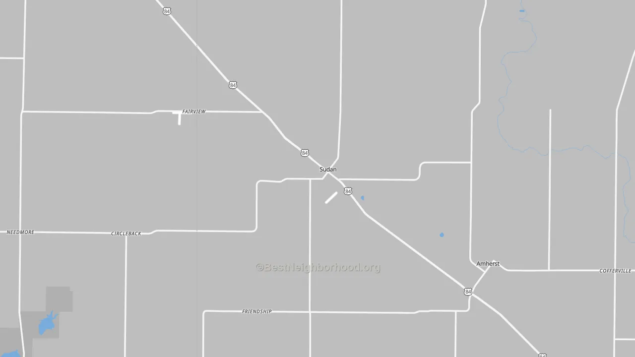 Transit Grade map of Sudan, TX