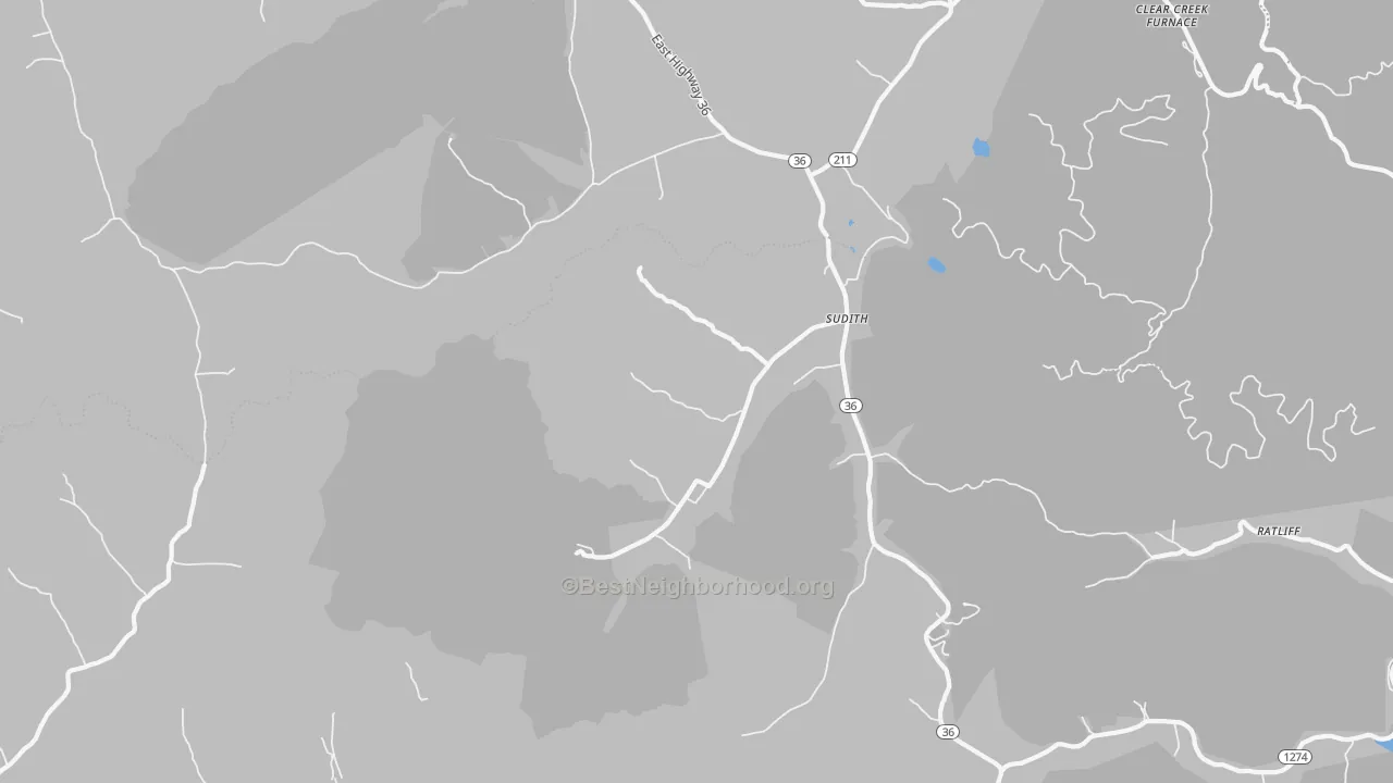 Transit Grade map of Sudith, KY