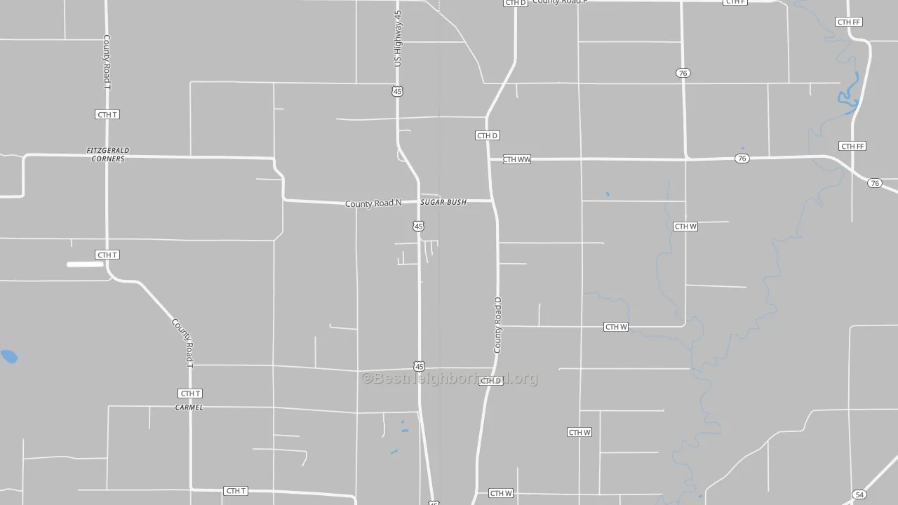 Transit Grade map of Sugar Bush, WI