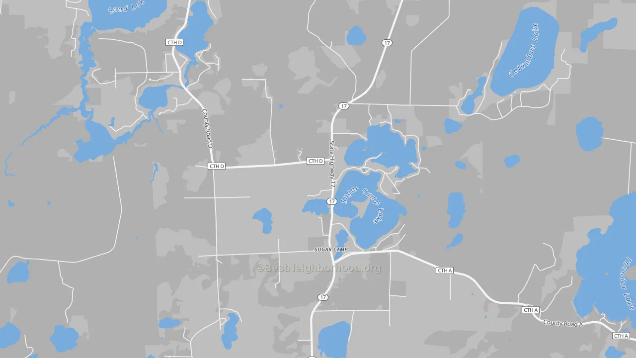 Transit Grade map of Sugar Camp, WI