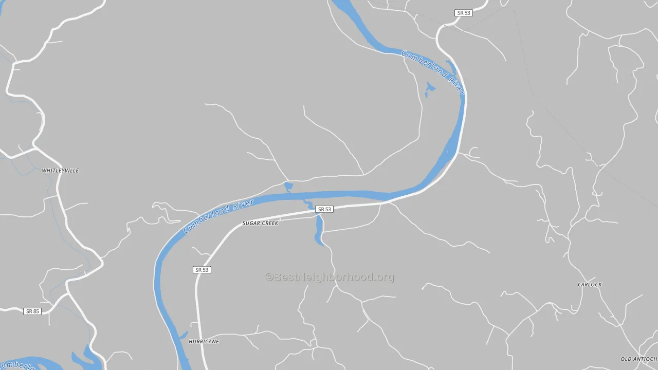 Transit Grade map of Sugar Creek, TN