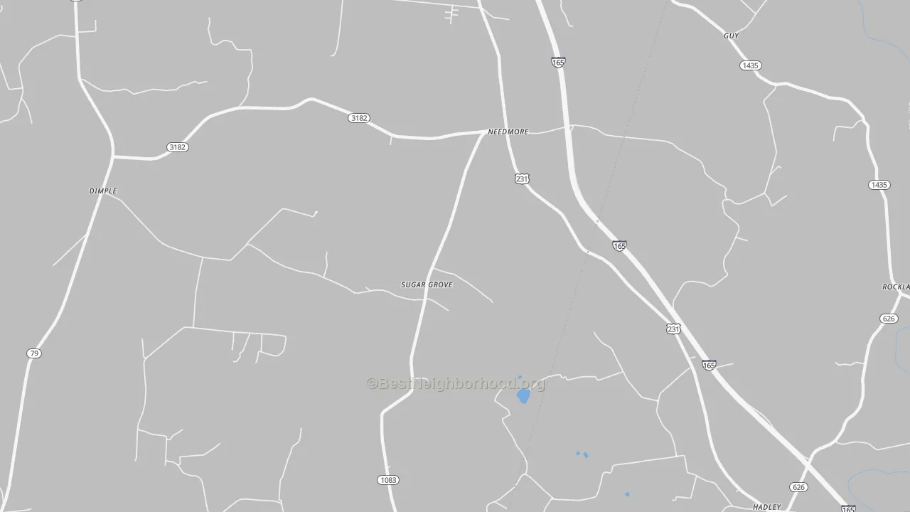 Transit Grade map of Sugar Grove, KY