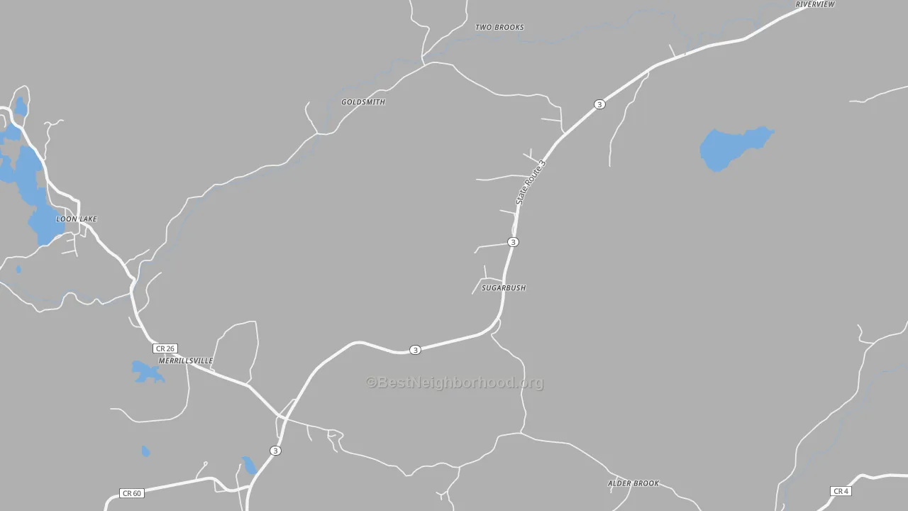 Transit Grade map of Sugarbush, NY