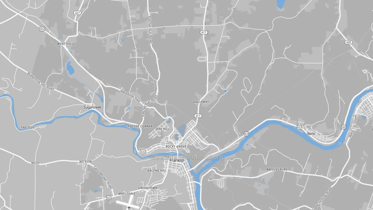 Transit Grade map of Sugarcreek, PA