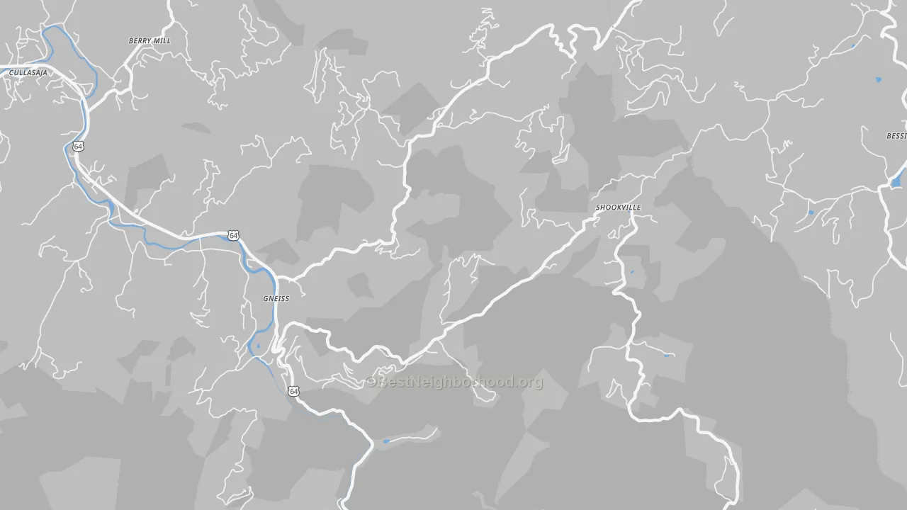 Transit Grade map of Sugarfork, NC