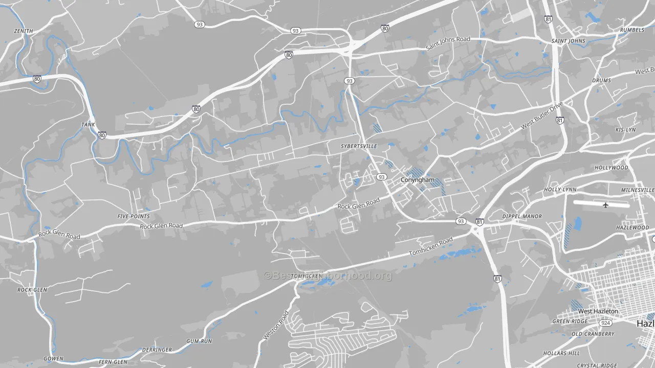 Transit Grade map of Sugarloaf, PA
