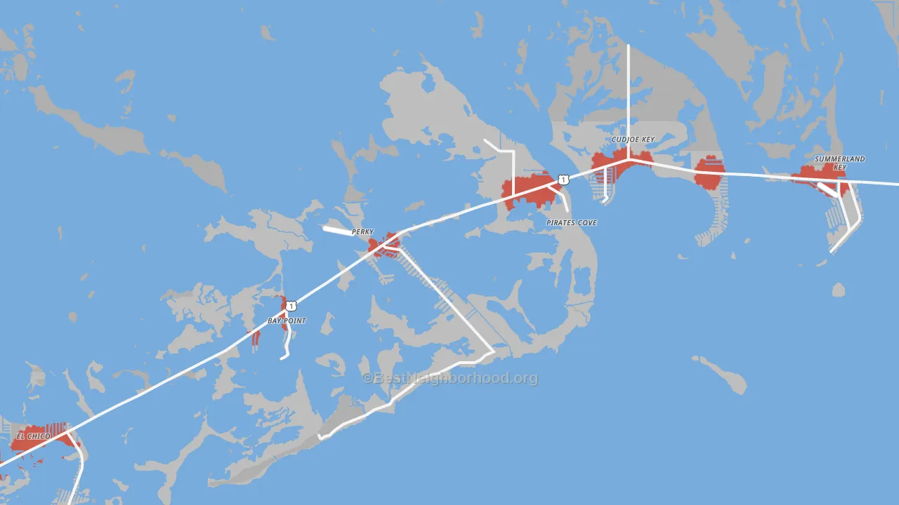Transit Grade map of Sugarloaf Shores, FL