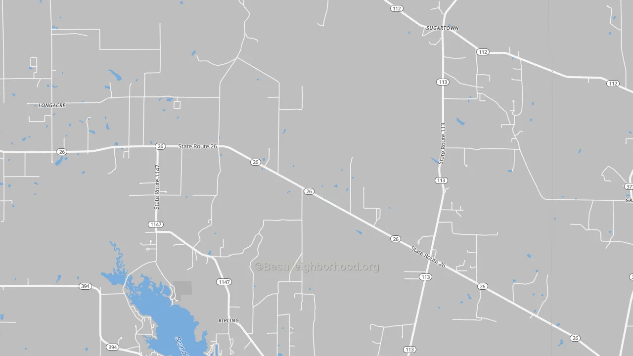 Transit Grade map of Sugartown, LA