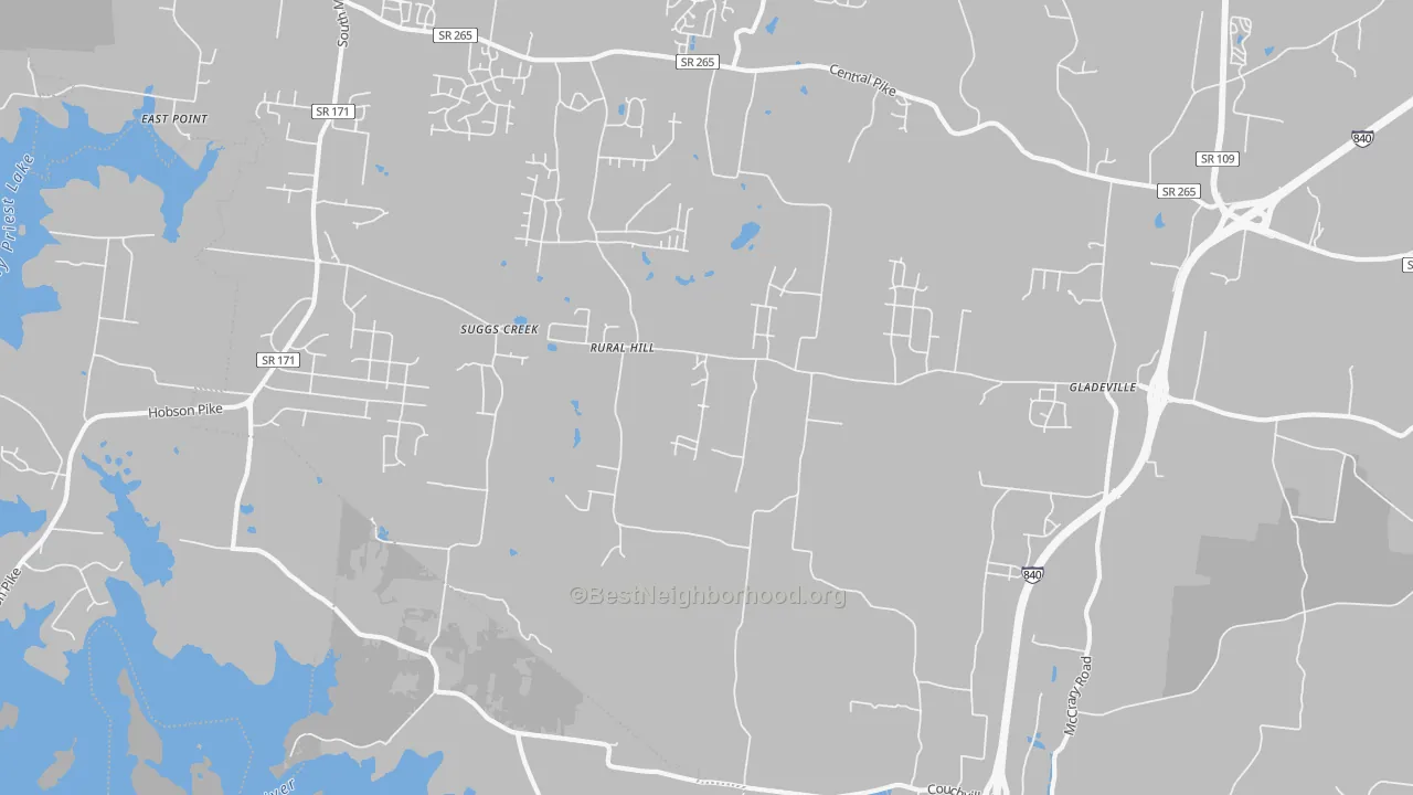 Transit Grade map of Suggs Creek, TN