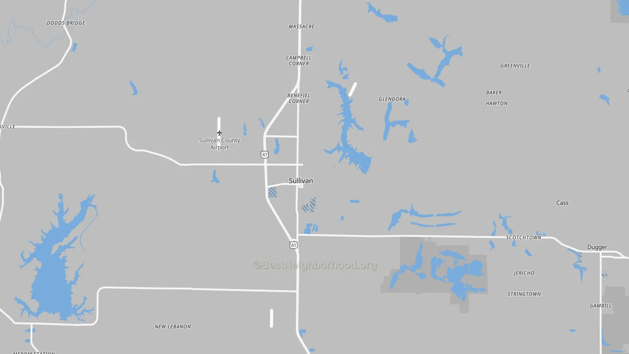 Transit Grade map of Sullivan, IN