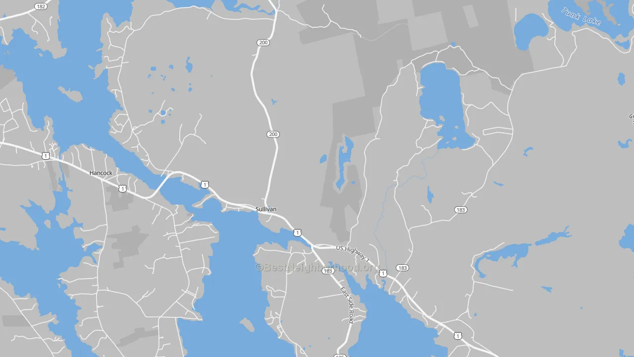 Transit Grade map of Sullivan, ME