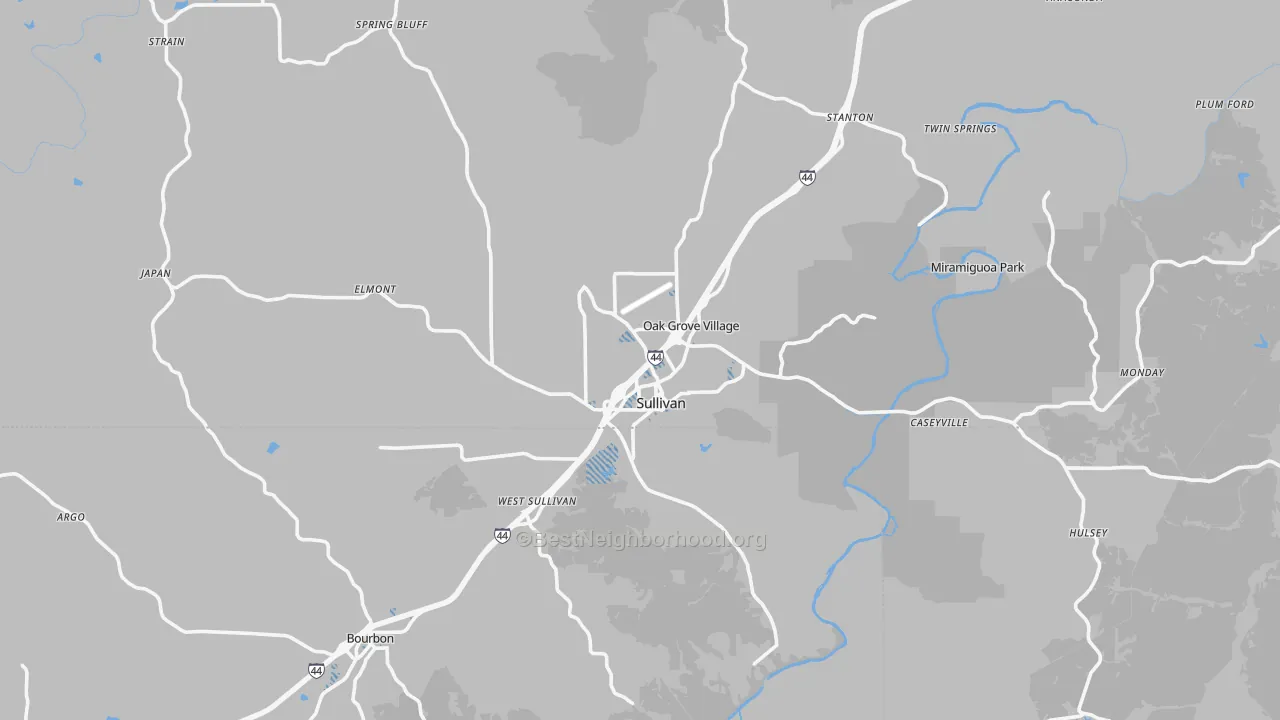 Transit Grade map of Sullivan, MO