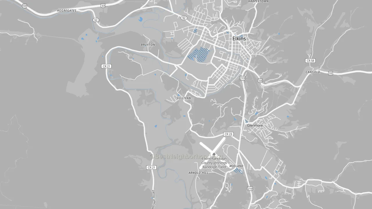 Transit Grade map of Sullivan, WV