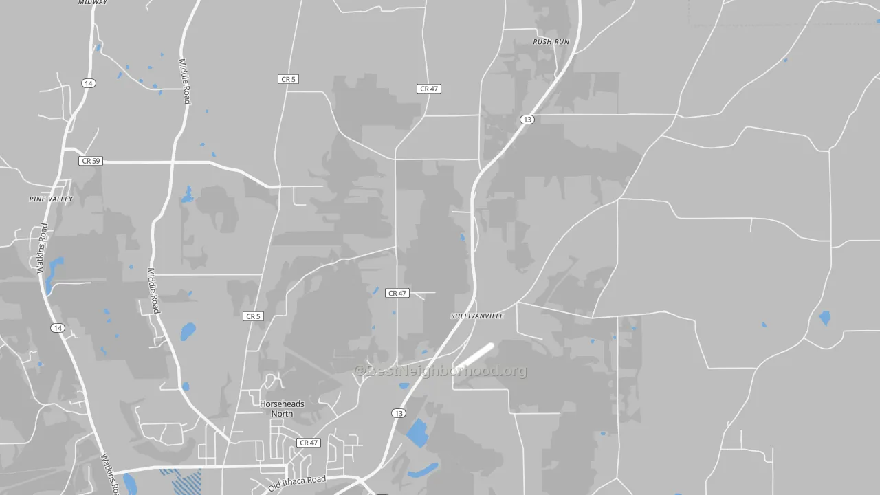 Transit Grade map of Sullivanville, NY