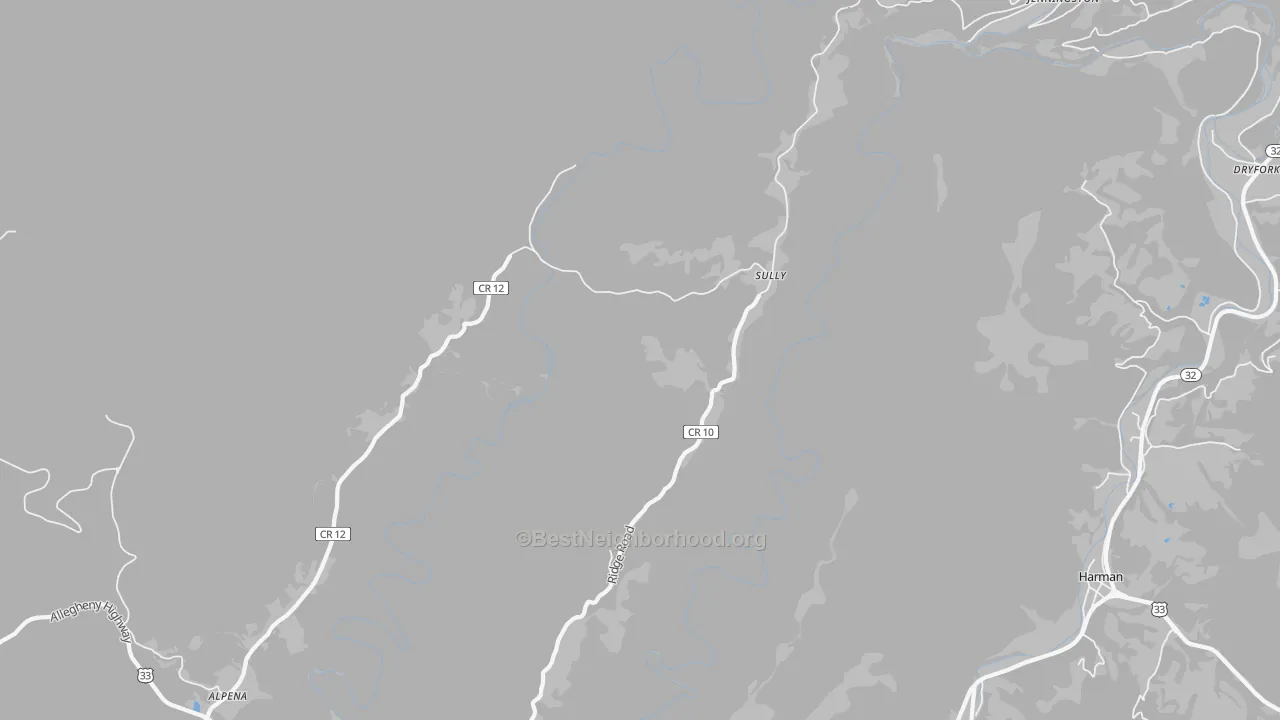Transit Grade map of Sully, WV