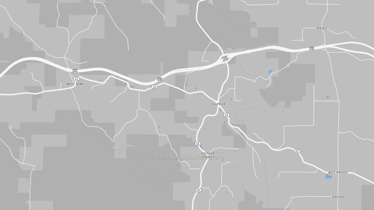 Transit Grade map of Sulphur, IN