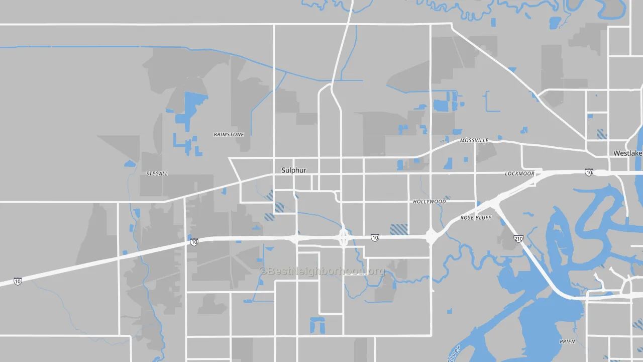 Transit Grade map of Sulphur, LA