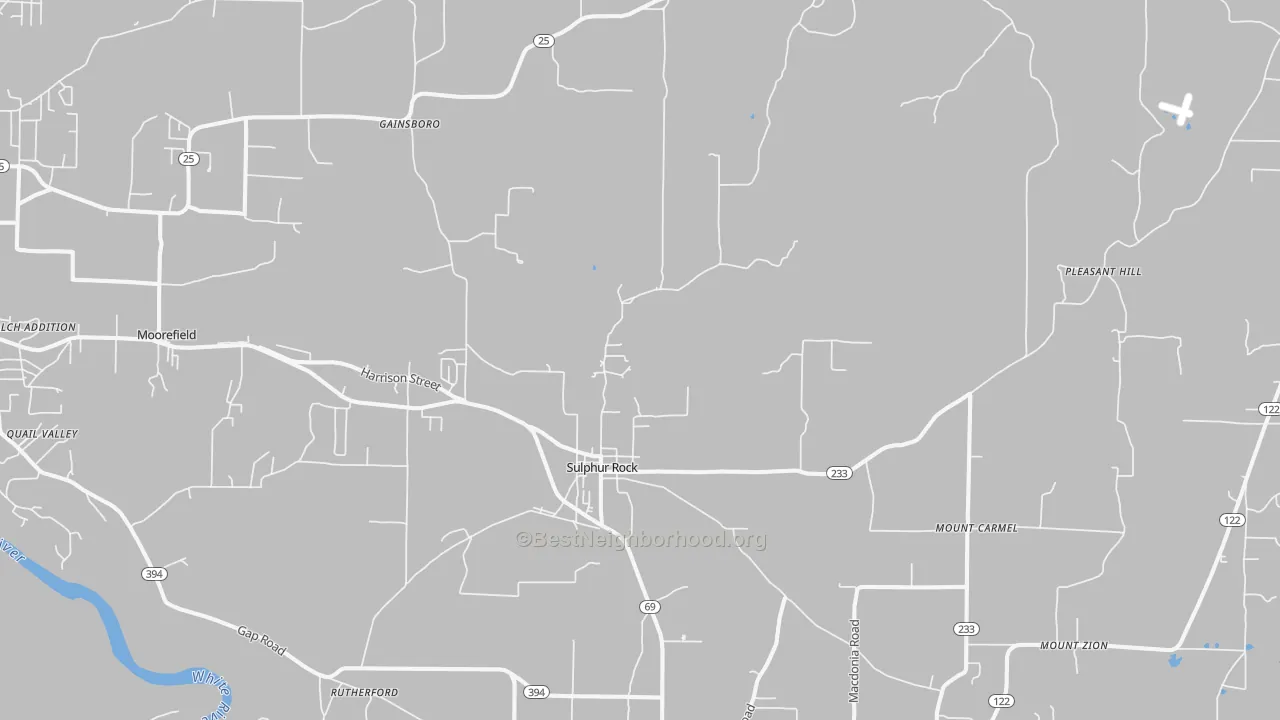 Transit Grade map of Sulphur Rock, AR