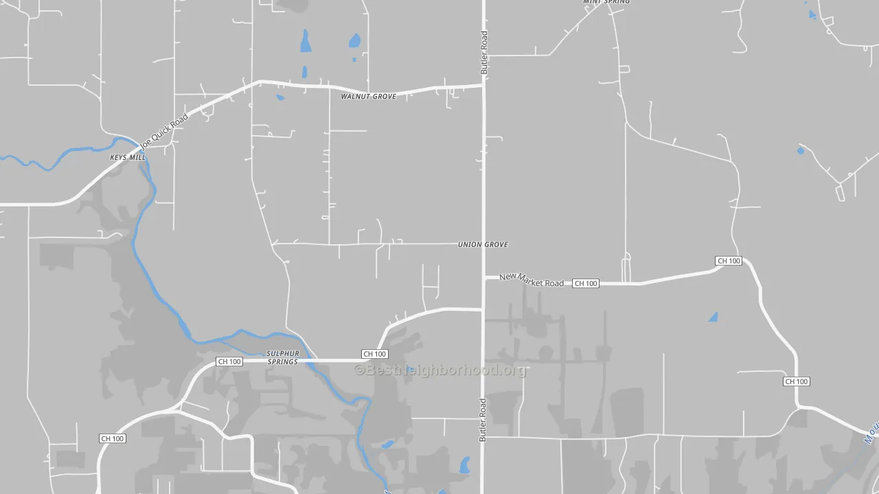 Transit Grade map of Sulphur Springs, AL