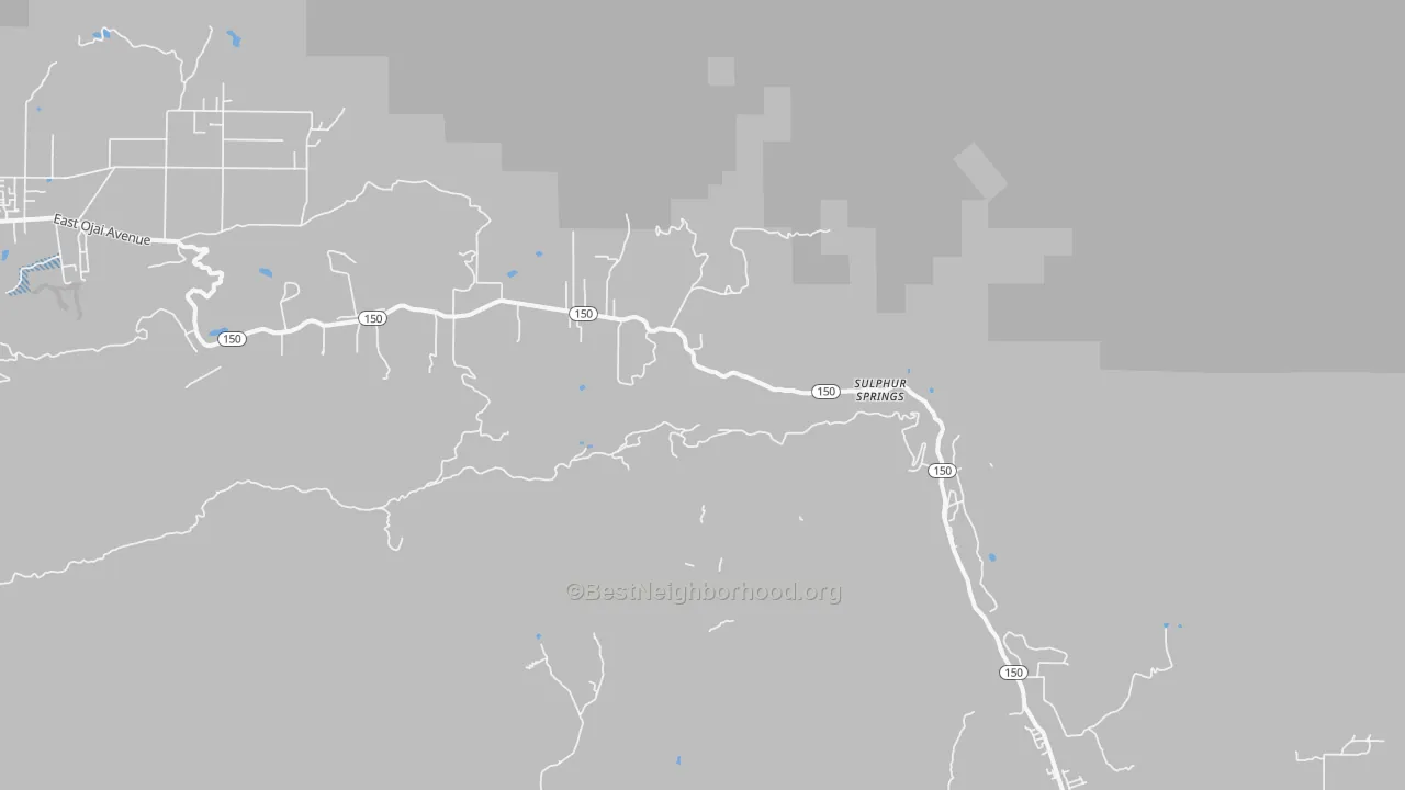 Transit Grade map of Sulphur Springs, CA